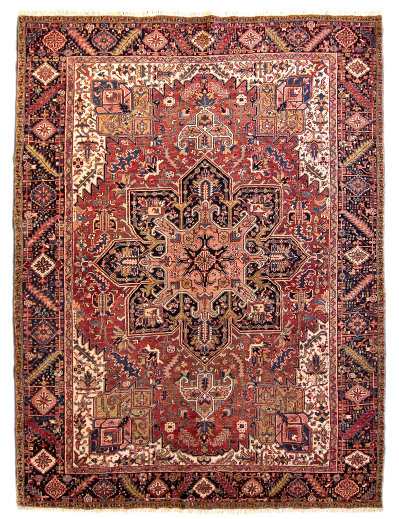 Vintage Heriz Persian Rug 8 x 11