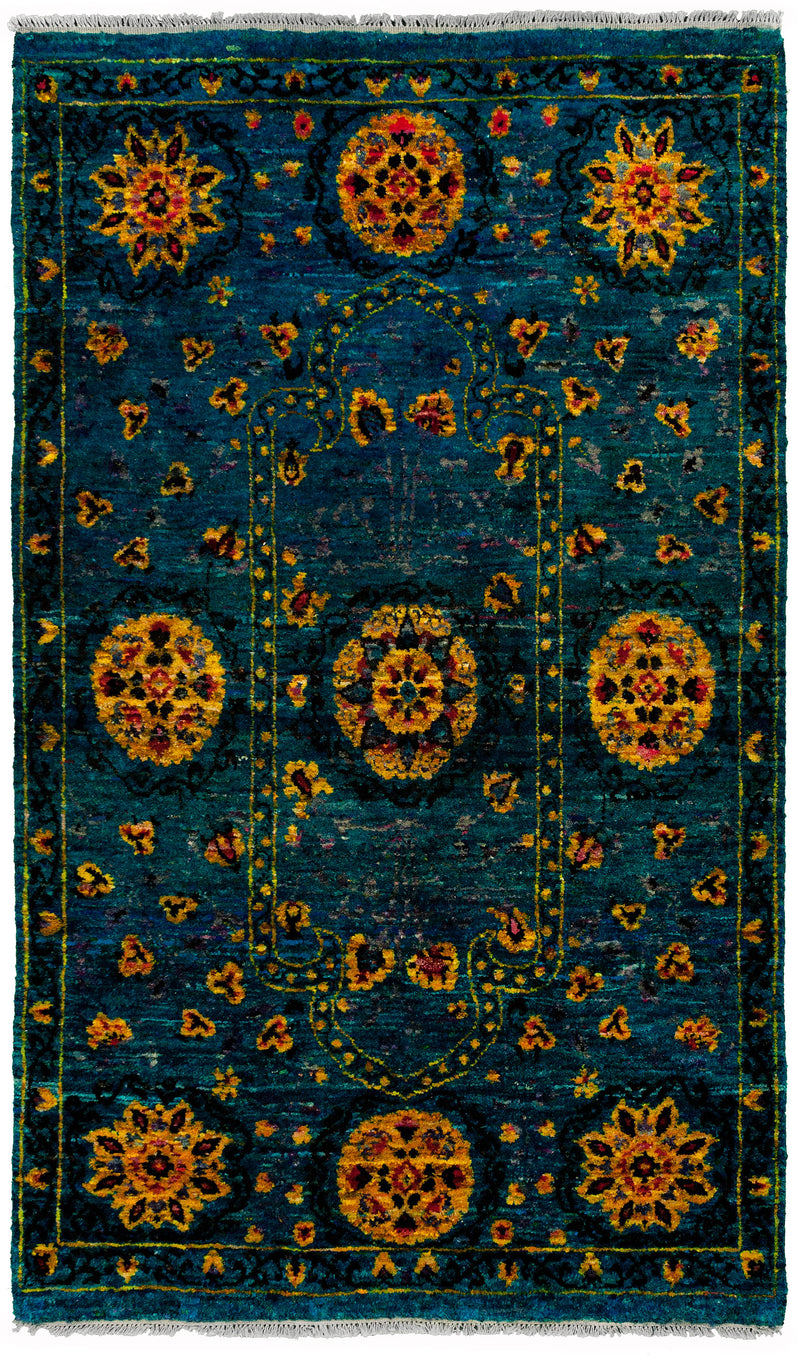 Sari Silk Collection Blue 9x12