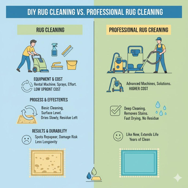 DIY Rug Cleaning vs. Professional Rug Cleaning: What’s Best for Your Rugs?