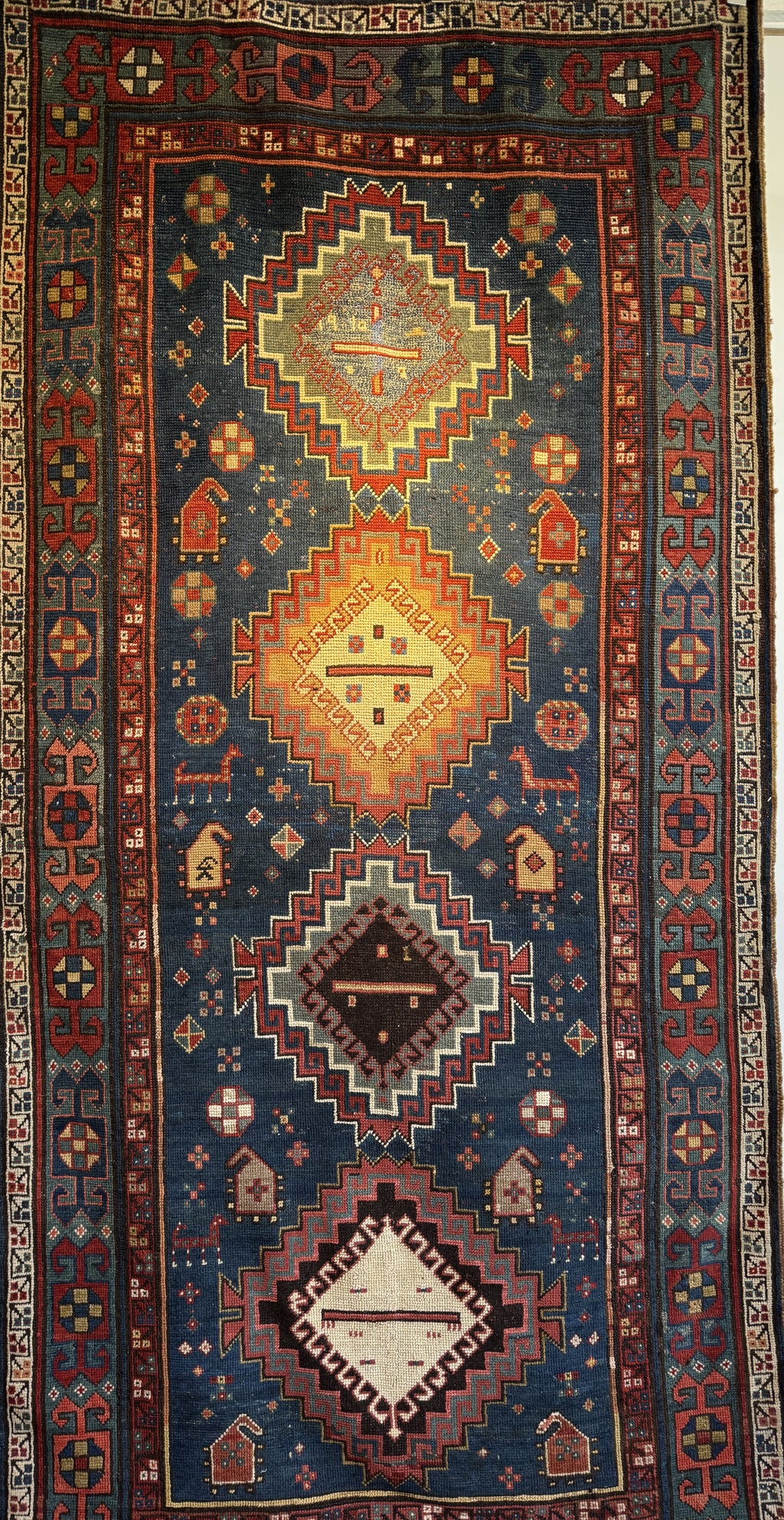 Antique Kazak Blue 4.3x7.5