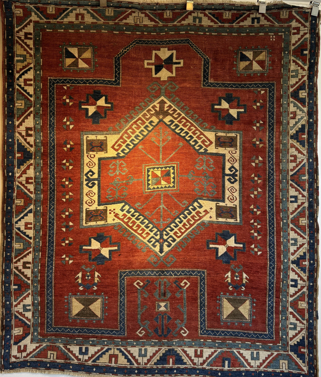 Antique Kazak Rug  5 x 6