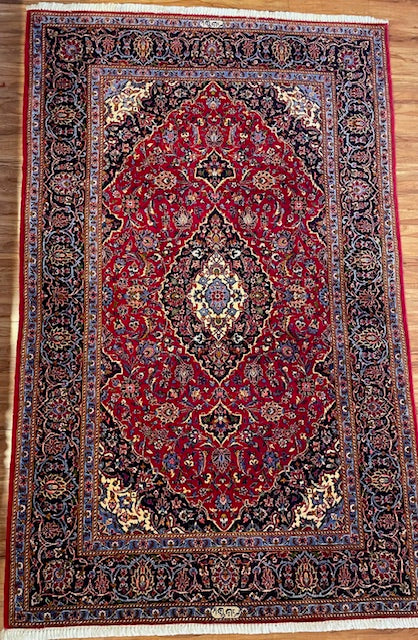 Shadsar Kashan Red 5 x 7 Signature Both sides