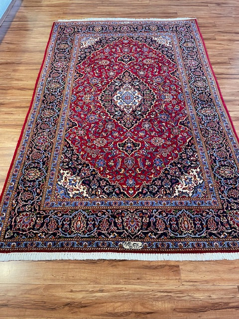 Shadsar Kashan Red 5 x 7 Signature Both sides