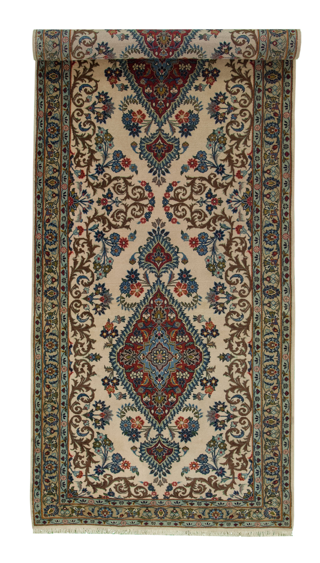 Kashan Runner Ivory 3'6x9