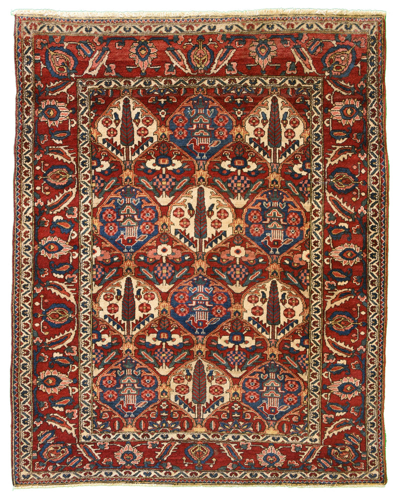 Bakhtiari Persian Rug 5 x 7