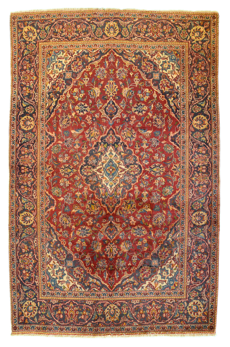 Kashan Persian Rug 5 x 7