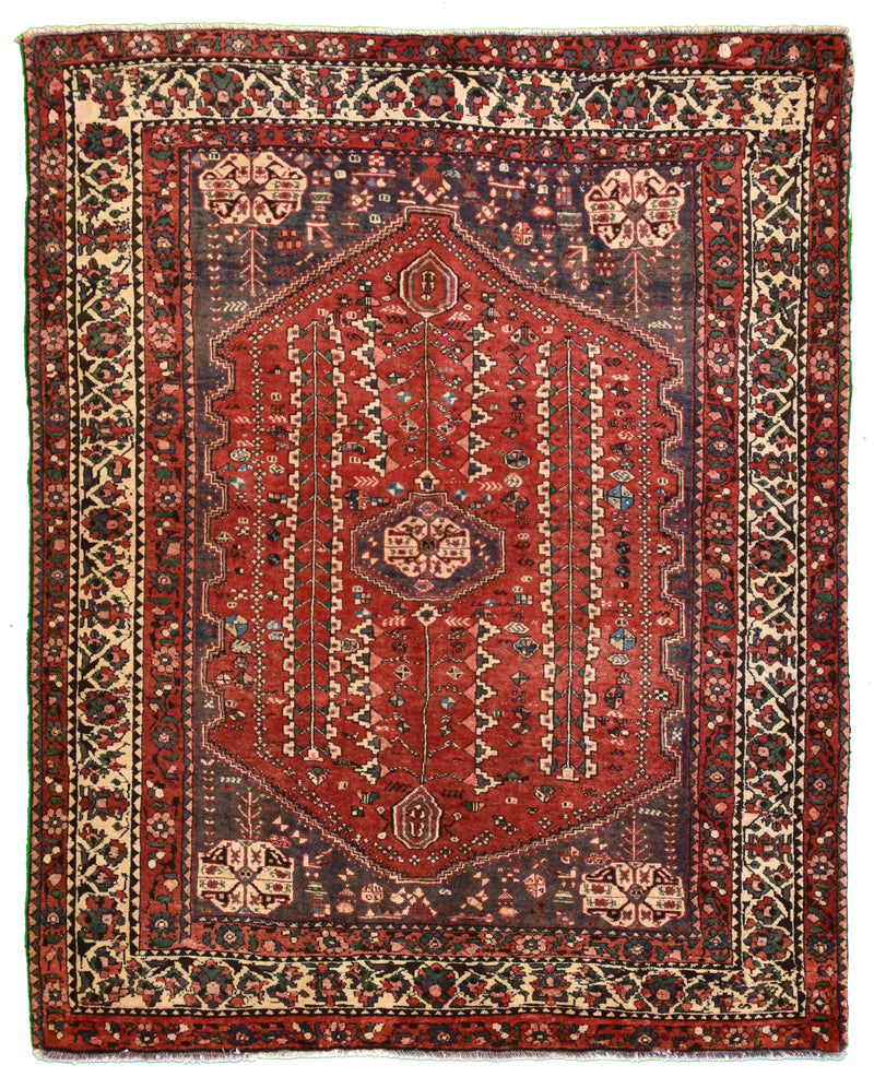 Bakhtiari Persian Rug 5 x 6
