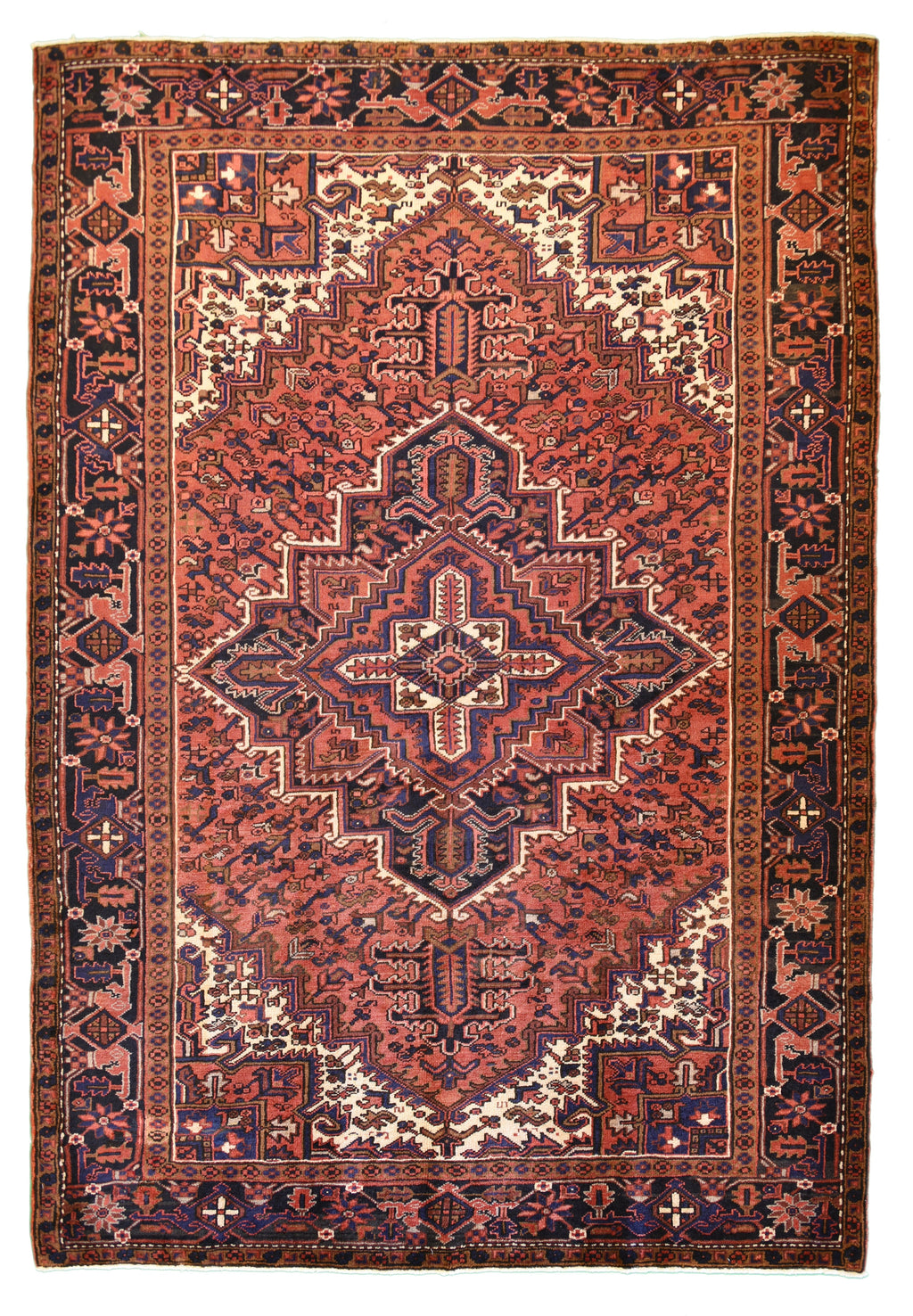 Vintage Heriz Persian Rug 7 x 10