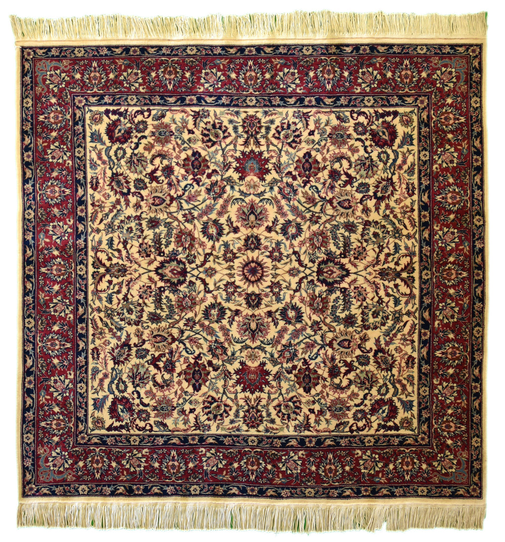 Kashan Persian Rug 5 x5