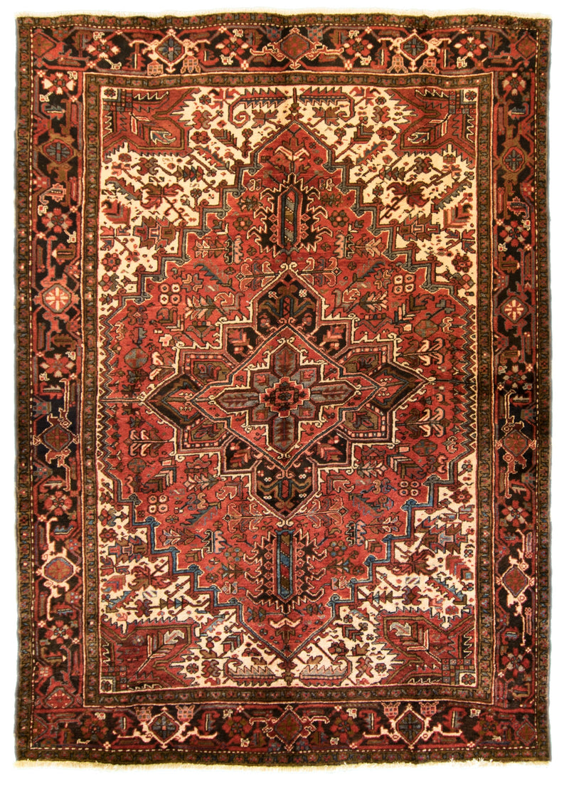 Vintage Heriz Persian Rug 7 x 10