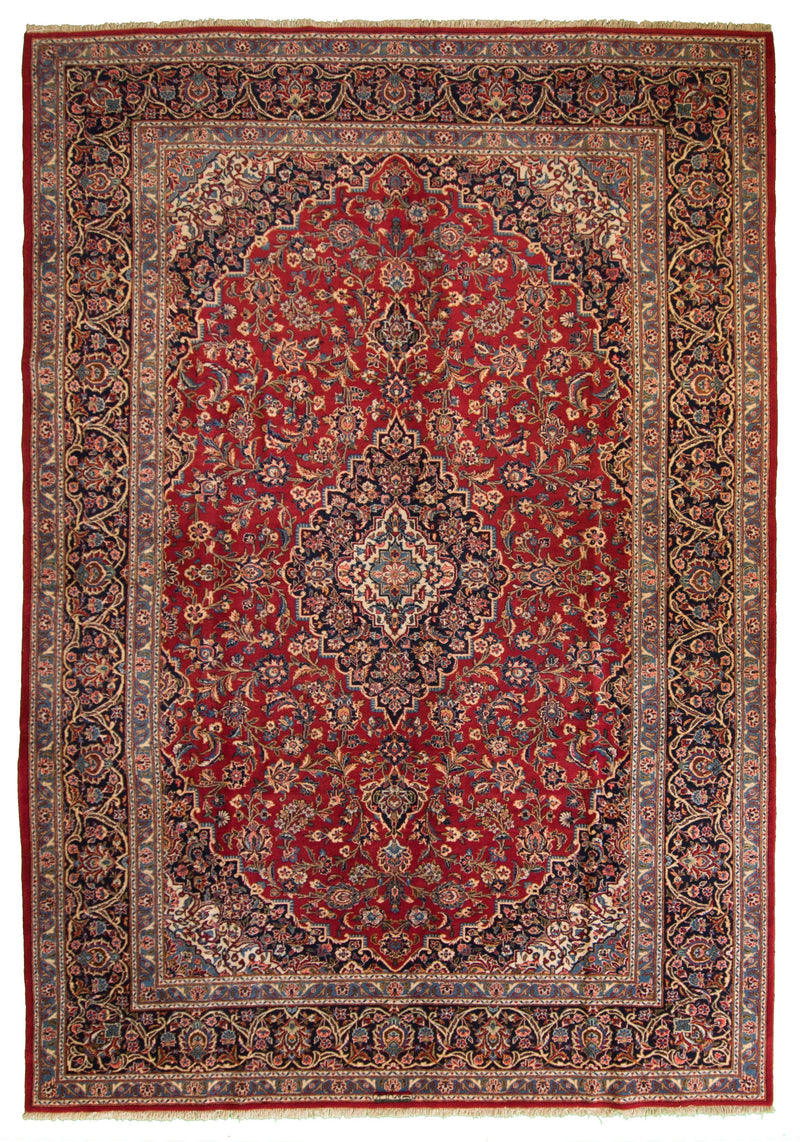 Kashan Persian Rug 8.9 x 12.5