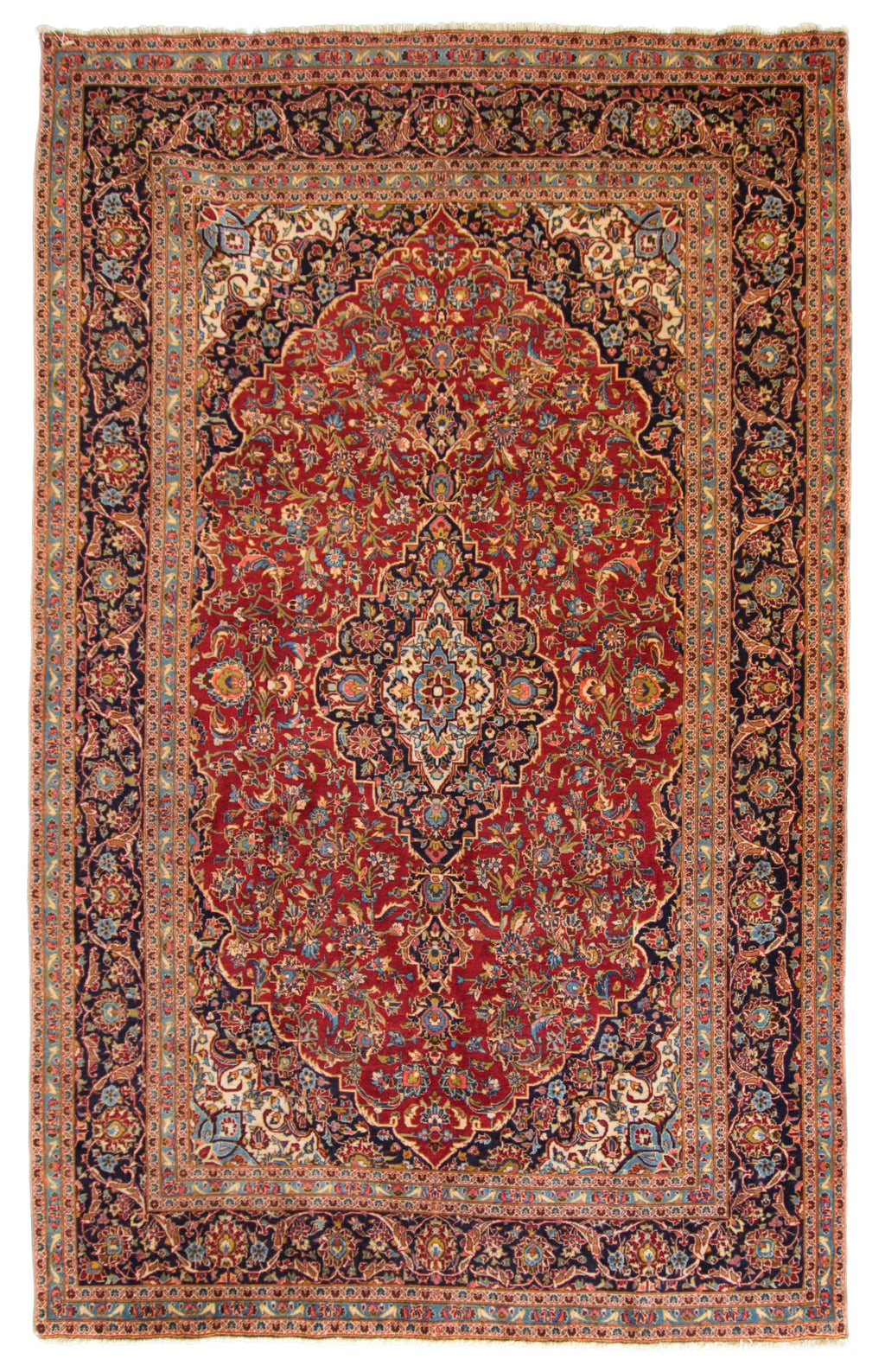 Kashan Persian Rug 8.1 x 12.9